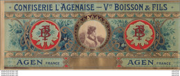 LA- ETIQUETTE - AGEN - CONFISERIE L'AGENAISE - VVE BOISSON & FILS  - 37 X 15 - Otros & Sin Clasificación