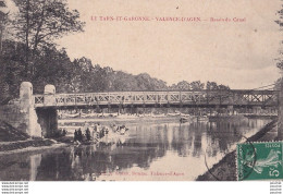 L1-82) VALENCE D ' AGEN (TARN ET GARONNE)  BASSIN DU CANAL - ANIMEE - HABITANTS - LAVEUSES - LAVANDIERES -  EN 1908 - Valence