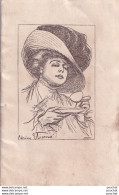 PETIT CALENDRIER 1912 - PUBLICITE COMPAGNIE COLONIALE - CHOCOLAT -  FEMME - ILLUSTRATEUR ADRIEN ETIENNE - ( 7  SCANS ) - Petit Format : 1901-20