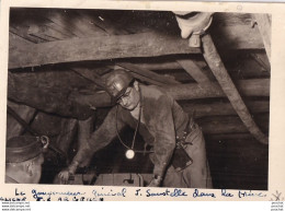 L16- COLOMB BECHAR - ALGERIE - LE GOUVERNEUR GENERAL J. SOUSTELLE DANS LA MINE - PHOTO ARGENCE - ( 2 SCANS ) - Bechar (Colomb Béchar)