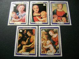 Niue - 1983 + 1984 + 1985 Christmas Issues (SG 503-7, Ms522, Ms580, Ms609) - Used [4 Images] - Niue
