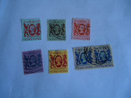 HONG  KONG  USED STAMPS  7  QUEEN 1954 - Altri & Non Classificati