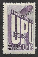 SD)1950 MEXICO 75TH ANNIVERSARY OF THE UPU 50C SCT 872, MNH - Messico