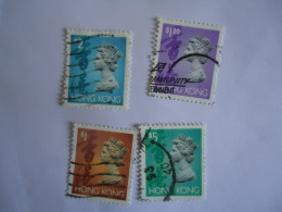 HONG  KONG  USED  STAMPS  4   QUEEN 1992  $ - Otros & Sin Clasificación