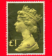 GB  UK GRAN BRETAGNA - Usato - 1977 - Regina Elisabetta II-decimale Machin-dentelatura Normale - Large Machin - 1 - Oblitérés