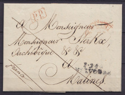 L. Datée 26 Avril 1834 De GRIMBERGEN Franchise Pour Archevêque De MALINES - Griffes "P 94 P/ VILVORDE" & [P.P.] - Man "f - 1830-1849 (Belgio Indipendente)