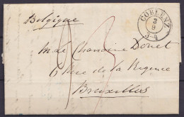 L. Datée 3 Septembre 1846 De COBLENCE Càd COBLENZ /3/9 Pour BRUXELLES - Port "3" & "9" (au Dos: Càd Bleu "BRUXELLES 5/4  - 1830-1849 (Belgio Indipendente)