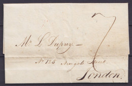 L. En Français Datée 9 Février 1801 De BRISTOL Pour LONDON - Port "2" (au Dos: Càd "B / FEB 10/ 1801" & "BRISTOL / FEB 9 - ...-1840 Prephilately