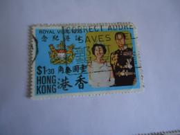 HONG  KONG  USED STAMPS 1975 ROYAL  VISIT  WITH SLOGAN - Other & Unclassified