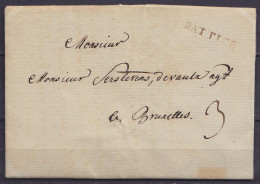 L. Datée 13 Mai 1775 De DOLHAIN Pour BRUXELLES - Griffe "BATTICE" - Port "3" - 1714-1794 (Oostenrijkse Nederlanden)