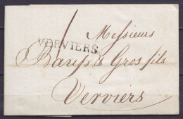 L. Datée 1e Octobre 1816 De PARIS Pour VERVIERS - Griffe "VERVIERS" (voir Scans) - 1815-1830 (Dutch Period)