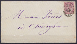 L. Affr. N°46 Càd Oval "BRUXELLES 5 /8 JANV 1885" Pour AUDERGHEM - 1884-1891 Leopold II