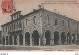 L6-32) FLEURANCE (GERS) HOTEL DE VILLE ET HALLE - EN 1907   - Fleurance