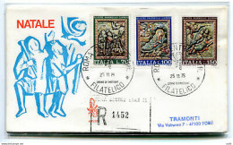 Italia FDC Venetia 1975 Natale  Viaggiata Racc. Per L'Italia - FDC