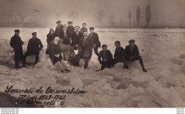 M2- GERMERSHEIM - SOUVENIR  - HIVER 1928 - 1929 - LE RHIN GELE - CARTE PHOTO - HABITANTS - ( 2 SCANS ) - Germersheim