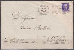 ITALIE    Lettre De GENOVA  Le 23 III 1942  Avec Victor Emmanuel III  50c Violet     Pour MILANO - Poststempel