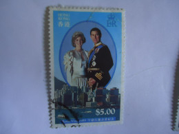 HONG  KONG  USED STAMPS 1989 ROYAL VISIT $5  DIANA - Otros & Sin Clasificación