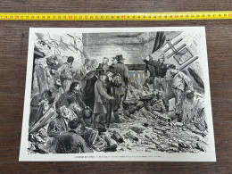 1873 ILL2 L'INCENDIE DE L'OPERA à Paris DÉCOUVERTE DE CADAVRE DU POMPIER BELLET - Collections