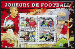 BURUNDI - FOOTBALL - N° 1285 A 1288 ET BF 172 - NEUF** MNH - Unused Stamps