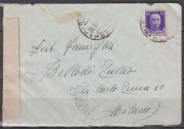 ITALIE    Lettre De MODENA   Le 31 VIII 1941  Avec Victor Emmanuel III  50c Violet  Pour MILANO Et " Censure MILITAIRE " - Military Mail (PM)