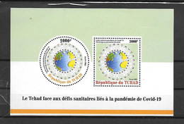 BLOC NEUF DU TCHAD DE 2021 COVID - Tsjaad (1960-...)