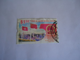 HONG  KONG  USED STAMPS ANNIVERSARIES GLAGS - Andere & Zonder Classificatie
