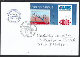 Italia 2015; Dono Del Sangue; Spedito Dall' AVIS Comunale Di Treviso; FDC A Treviso Centro - 2011-20: Mint/hinged