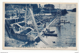 95 PERSAN BEAUMONT N°73 La Plage Et Le Toboggan Fête Nautique Plongeoir Bâtiment Etablissements R. GARNIER VOIR DOS - Persan