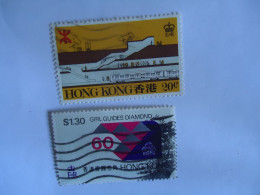 HONG  KONG  USED STAMPS TRAINS - Sonstige & Ohne Zuordnung