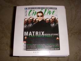 CD PROMO BANDES ANNONCES FILM CINE LIVE 73 11.2003 MATRIX REVOLUTIONS ALIEN - Otros