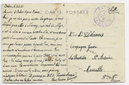 SENEGAL CARTE  EN FM OBL TAD DAKAR EN VIOLET 4 JANV 1941 - Storia Postale