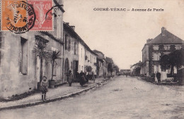 A16-86) COUHE - VERAC  - AVENUE DE PARIS - ANIMEE - HABITANTS - EN 1921 - Couhe