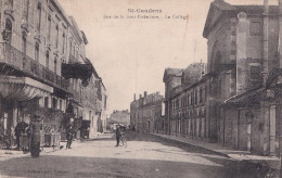 A20-31) SAINT GAUDENS - HAUTE GARONNE - RUE DE LA SOUS PREFECTURE - LE COLLEGE - EN F.M. EN 1918  ( 2 SCANS ) - Saint Gaudens