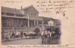 I4-69) GIVORS - RHONE - RESTAURANT VILLARD , A BANS - ANIMEE - HABITANTS - CLIENTS - ATTELAGES - EN 1905 -- 2 SCANS) - Givors