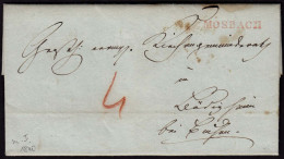 Baden - 1840 Brief MOSBACH Roter L1 Mit Inhalt WZ Papier Von UEBELHOER (15872 - Sonstige & Ohne Zuordnung