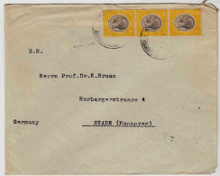 1932 Deutscher Wirtschaftsverband Tanganyika Brief über Iringa Daressalam-Stade - Tanzanie (1964-...)