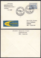 First Flight Lufthansa STOCKHOLM-ARLANDA-HAMBURG Partial Route 1962  (28664 - Premiers Vols