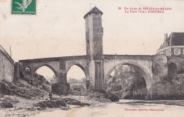 I32-64) ENVIRONS DE SALIES DE BEARN - LE PONT VIEUX D ' ORTHEZ - EN 1913 - ( 2 SCANS )  - Orthez