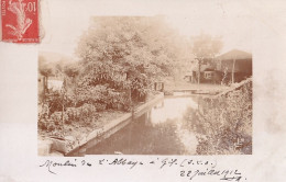 A1-91) GIF SUR YVETTE - LE  22 JUILLET 1912 - CARTE PHOTO - LE  MOULIN DE L ' ABBAYE - Gif Sur Yvette