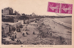 A17-22) LANCIEUX -  LA PLAGE - VUE VERS  ST - JACUT - EN  1934 - Lancieux