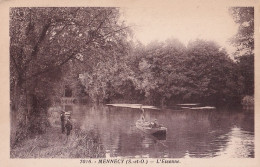 A23-91) MENNECY - L  ' ESSONNE - 7016 - ANIMEE - BARQUE - ( 2 SCANS ) - Mennecy