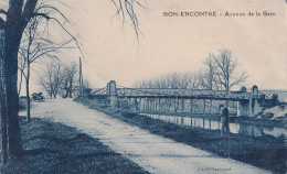 A3-47) BON ENCONTRE - AVENUE DE LA GARE  - ( 2 SCANS ) - Bon Encontre