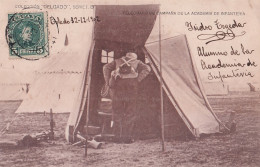 ESPANA MANIOBRAS MILITARES DE CARABANCHEL - TELEGRAFO DE CAMPANA DE LA ACADEMIA DE INFANTERIA - TOLEDO EN 1902 - 2 SCANS - Toledo