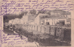  A20-24) MUSSIDAN - ANCIEN CHATEAU ET BORDS DE L' ISLE - CARRIOLES - CALECHES - EN 1901 - 2 SCANS - Mussidan