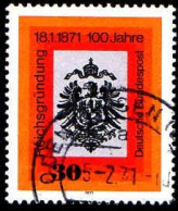 RFA Poste Obl Yv: 522 Mi:658 100.Jahre Reichsgründung (TB Cachet Rond) (Thème) - Francobolli