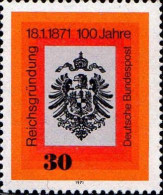 RFA Poste N** Yv: 522 Mi:658 100.Jahre Reichsgründung (Thème) - Sellos