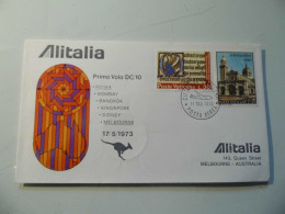 Busta Viaggiata "ALITALIA Primo Volo DC 10 Roma - Melbourne 17/5/1973" Poste Vaticane - Briefe U. Dokumente