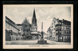 AK Aschaffenburg A. M., Brunnen Auf Dem Stiftsplatz  - Aschaffenburg