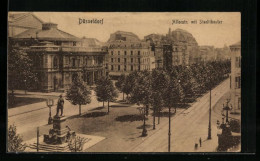 AK Düsseldorf, Alleestrasse Mit Dem Stadttheater  - Teatro