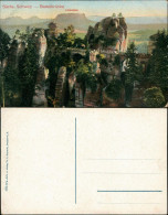 Ansichtskarte Rathen Basteibrücke Sächsische Schweiz 1910 - Rathen